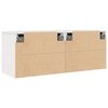 vidaXL Wall Cabinets 2 pcs White 45x30x35 cm Solid Pinewood