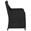 vidaXL 5 Piece Garden Dining Set with Cushions Poly Rattan Black
