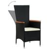 vidaXL 9 Piece Outdoor Dining Set Poly Rattan Acacia Wood Black
