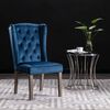 vidaXL Dining Chair Blue Velvet