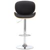 vidaXL Bar Stool Black Faux Leather