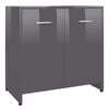 vidaXL Bathroom Cabinet High Gloss Grey 60x33x61 cm Engineered Wood