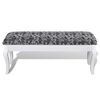 Cushioned Hocker for Dressing Table 2-Seater Black 110 cm