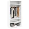 vidaXL Wardrobe White 100x50x200 cm Engineered Wood