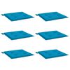 vidaXL Garden Chair Cushions 6 pcs Blue 40x40x4 cm Oxford Fabric
