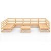 vidaXL 10 Piece Garden Lounge Set Solid Wood Pine