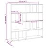 vidaXL Book Cabinet/Room Divider Smoked Oak 105x24x102 cm