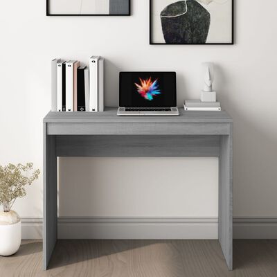 vidaXL Desk Grey Sonoma 90x40x72 cm Engineered Wood
