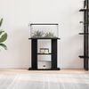 vidaXL Aquarium Stand Black Oak 60x30x60 cm Engineered Wood