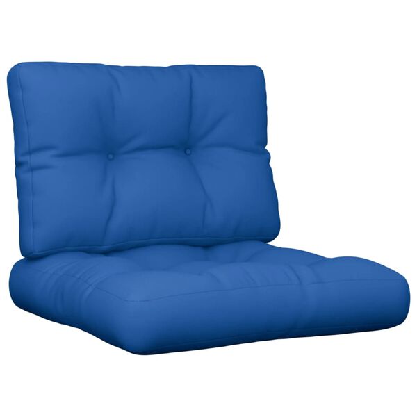 vidaXL Pallet Cushions 2 pcs Royal Blue Fabric