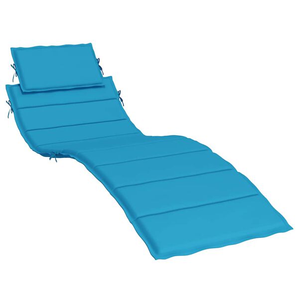 vidaXL Sun Lounger Cushion Blue 186x58x4cm Oxford Fabric