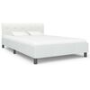 vidaXL Bed Frame without Mattress White Faux Leather 120x200 cm