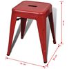 vidaXL Stacking Stools 2 pcs Red Metal