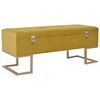 vidaXL Bench with Storage Compartment 105 cm Mustard Velvet