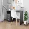 vidaXL Desk with Drawers Black 110x50x76 cm Engineered Wood