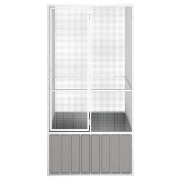 vidaXL Bird Cage Grey 111x107x211.5 cm Galvanised Steel