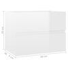 vidaXL Sink Cabinet with Built-in Basin High Gloss White Engineered Wood