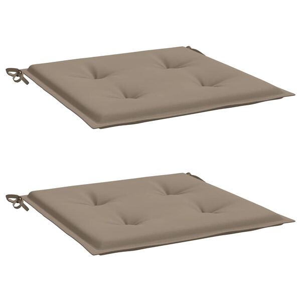 vidaXL Garden Chair Cushions 2 pcs Taupe 40x40x4 cm Oxford Fabric
