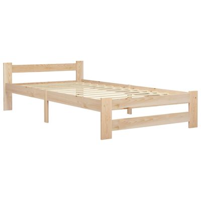 vidaXL Bed Frame Solid Pine Wood 90x200 cm