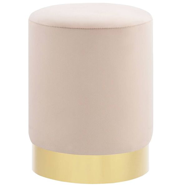 vidaXL Stool Apricot and Gold Velvet 28 x 36 cm