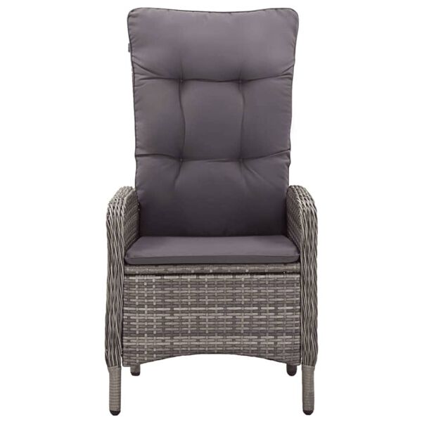 vidaXL 5 Piece Garden Dining Set Grey