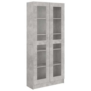 vidaXL Vitrine Cabinet Concrete Grey 82.5x30.5x185 cm Engineered Wood