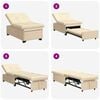 vidaXL Pull Out Sofa Bed Cream 194 x 50 x 82 cm Plywood