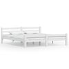 vidaXL Bed Frame without Mattress White Solid Pinewood 180x200 cm Super King