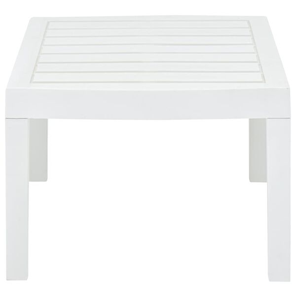 vidaXL Garden Table White 78x55x38 cm Plastic