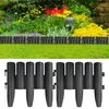 vidaXL Lawn Edgings 36 pcs Anthracite 10 m PP