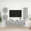 vidaXL 5 Piece TV Cabinet Set Concrete Grey Engineered Wood