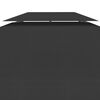 vidaXL 2-Tier Gazebo Top Cover 310 g/m² 4x3 m Black
