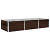 vidaXL Raised Bed | Brown | Galvanized steel | Large | Durable | Raised Bed