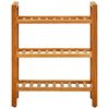 vidaXL Shoe Rack with 3 Shelves 50x27x60 cm Solid Oak Wood