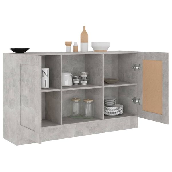 vidaXL Sideboard Concrete Grey 120x30.5x70 cm Engineered Wood