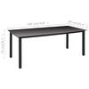 vidaXL 9 Piece Garden Dining Set Black
