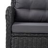 vidaXL 9 Piece Outdoor Dining Set Poly Rattan Black