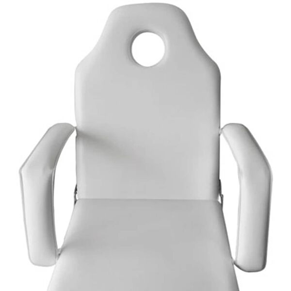 vidaXL Portable Facial Treatment Chair Faux Leather 185x78x76 cm White
