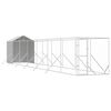 vidaXL Outdoor Dog Kennel with Roof Silver 2x14x2,5 m Galvanised Steel