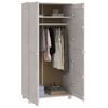 vidaXL Wardrobe HAMAR White 89x50x180 cm Solid Wood Pine