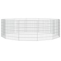 vidaXL 12-Panel Rabbit Cage 54x60 cm Galvanised Iron