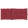 vidaXL Garden Highback Chair Cushions 4 pcs Wine Red 120x50x3 cm Fabric