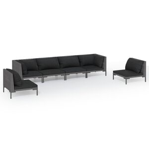 vidaXL Garden Lounge Set | Dark Grey, Black