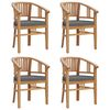 vidaXL 5 Piece Garden Dining Set Solid Wood Teak