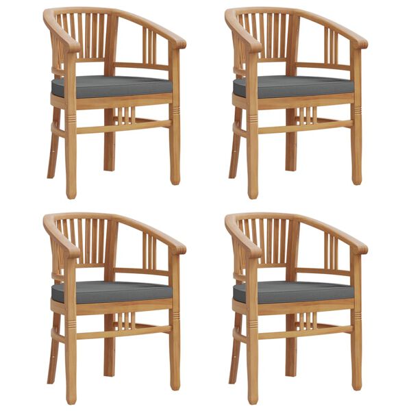 vidaXL 5 Piece Garden Dining Set Solid Wood Teak