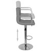 vidaXL Bar Stool Grey Faux Leather