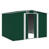 vidaXL Garden Storage Shed Green Metal 257x205x178 cm