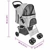 vidaXL Folding Pet Stroller Dog/Cat Travel Carrier Grey