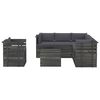 vidaXL 7 Piece Garden Pallet Lounge Set with Cushions Solid Pinewood