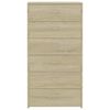 vidaXL Sideboard with 6 Drawers Sonoma Oak 50x34x96 cm Engineered Wood